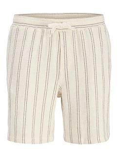 Jack&Jones pánské pruhované šortky JPSTJAIDEN COBA STRIPE JOG SHORTS REG SN 12274413 Antique White Stripes