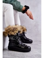 Dámské šněrovací boty do sněhu Černá Santero Dámské šněrovací boty do sněhu Černá Santero