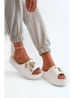 Dámské Lehké Pěnové Žabky S Ozdobami Bílé Orchia