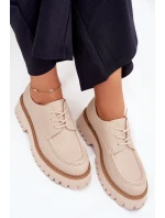 Dámské Mokasíny S Šněrováním Big Star NN274053 Béžové