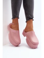 Dámské pantofle na platformě Big Star - růžové Dámské pantofle na platformě Big Star - růžové