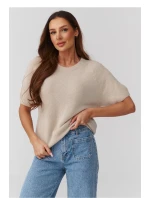 Svetr s krátkým rukávem  model 224081 Makadamia