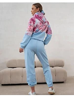 Sportovní souprava s květinovým motivem modrá (821148)