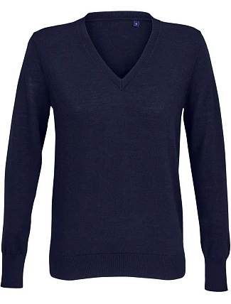 NEOBLU Sullivan Women Dámský svetr s výstřihem do V 24.3988 night blue NEOBLU Sullivan Women Dámský svetr s výstřihem do V 24.3988 night blue