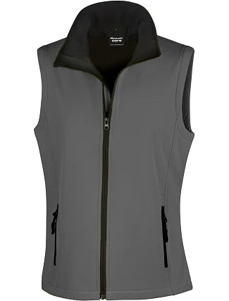 Result R 232F Dámská 2-vrstvá softshell vesta "Printable" 30.232F charcoal/black Result R 232F Dámská 2-vrstvá softshell vesta "Printable" 30.232F charcoal/black