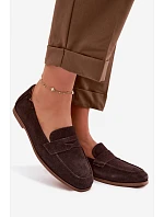 Mokasiny z Přírodního Semiše Vinceza 18122 Čokoládové