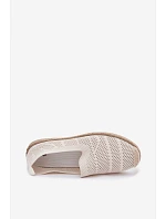 Dámské síťované espadrilles z textilu světle béžové Candessa