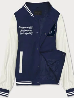 Tmavě modrá dámská bunda typu bomber (16M9067-215)