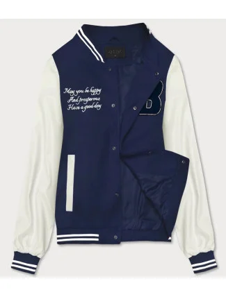 Tmavě modrá dámská bunda typu bomber (16M9067-215) Tmavě modrá dámská bunda typu bomber (16M9067-215)