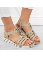 Pohodlné sandály Rieker W RKR680 beige Pohodlné sandály Rieker W RKR680 beige
