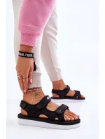 Dámské sportovní sandály na platformě Big Star LL274789 Černé Dámské sportovní sandály na platformě Big Star LL274789 Černé