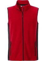 Daiber JN 856 Pánská pracovní fleecová vesta - Strong 02.0856 red/black