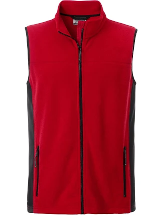 Daiber JN 856 Pánská pracovní fleecová vesta - Strong 02.0856 red/black