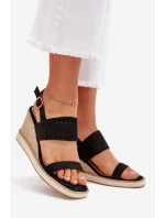 Dámské Sandály S Prodyšným Designem Na Klínu Černé Zolira