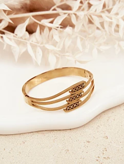 Dámský náramek ze nerezové oceli zlatý