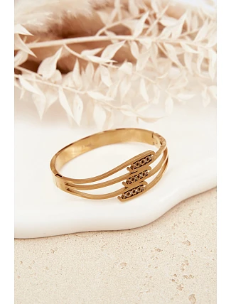 Dámský náramek ze nerezové oceli zlatý Dámský náramek ze nerezové oceli zlatý