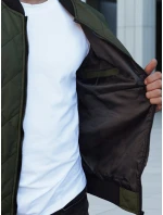 Pánská prošívaná bunda bomber zelená TX2216