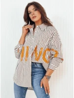 Dámská pruhovaná košile JUDAL bílá FashionStreet DY0408 Dámská pruhovaná košile JUDAL bílá FashionStreet DY0408