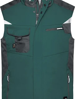 Daiber JN 825 Pracovní zimní softshellová vesta - Strong 02.0825 dark green/black