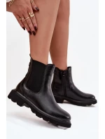 Dámské kotníkové boty – černé Rivelia, zateplené se zipem