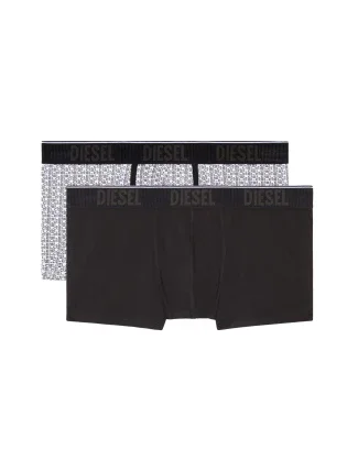 Pánské boxerky 2ks - 00SMKX 0NEAJ E4877 - bílá/černá - Diesel Pánské boxerky 2ks - 00SMKX 0NEAJ E4877 - bílá/černá - Diesel
