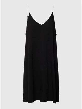 Dámská krátká noční košile s ramínky YI2222635 001 černá - DKNY Dámská krátká noční košile s ramínky YI2222635 001 černá - DKNY