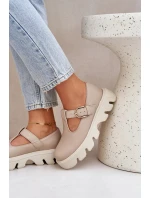 Dámské polobotky 20183 Béžová s ecru - ZaZOO Dámské polobotky 20183 Béžová s ecru - ZaZOO