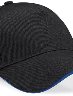 Beechfield B 15C 5 panelová sandwich kšiltovka 53.015C black/bright royal