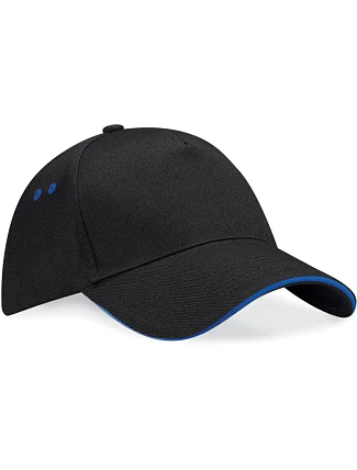 Beechfield B 15C 5 panelová sandwich kšiltovka 53.015C black/bright royal Beechfield B 15C 5 panelová sandwich kšiltovka 53.015C black/bright royal