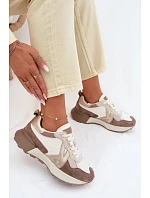 Dámské semišové tenisky Kobbo 66954 béžové