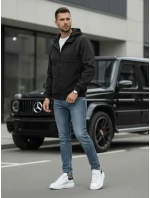 Pánská přechodná bunda s kapucí černá FashionStreet TX5016