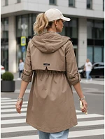 Dámská přechodná bunda parka tmavě béžová FashionStreet TY5558 Dámská přechodná bunda parka tmavě béžová FashionStreet TY5558