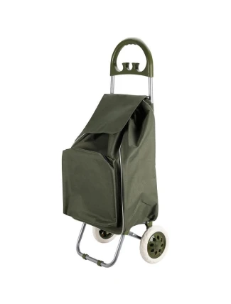 NÁKUPNÍ VOZÍK NA KOLEČKÁCH S RÁMEM 40L ZELENÝ