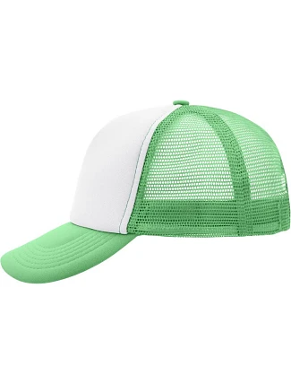 Daiber MB 70 5 panelová polyesterová síťovaná kšiltovka 03.0070 white/neon green