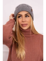 Fleecová čepice Alice K248 šedá+bílá Fleecová čepice Alice K248 šedá+bílá