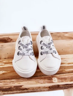Dětské kožené tenisky BIG STAR KK374058 Bílé