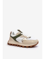 Dámské sportovní boty tenisky Beige-Zelené Ralita