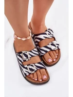Dámské Pantofle S Přezkami Zebra Oliena