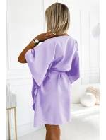 287-29 SOFIA Dámské motýlí šaty se zavazováním v pase - SEVEN