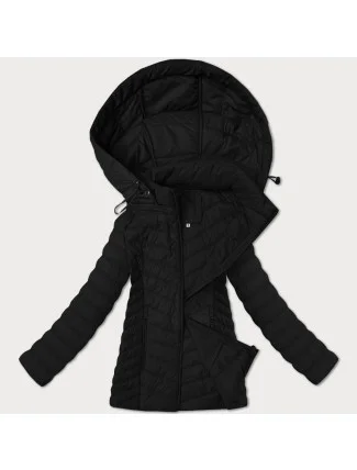 Lehká černá dámská bunda s odepínací kapucí J Style (16M9230-392)