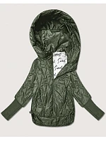 Dámská tenká bunda s pletenými manžetami Goodlookin v barvě khaki (B8575/B6099-11) Dámská tenká bunda s pletenými manžetami Goodlookin v barvě khaki (B8575/B6099-11)