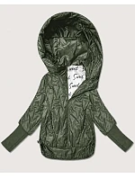 Dámská tenká bunda s pletenými manžetami Goodlookin v barvě khaki (B8575/B6099-11) Dámská tenká bunda s pletenými manžetami Goodlookin v barvě khaki (B8575/B6099-11)