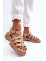 Dámské římské sandály béžové Rosarose