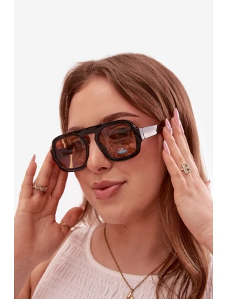 Dámské sluneční brýle s UV filtrem Černo-hnědé