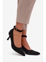 Lodičky z eko semiše Devoria – černé