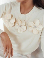 Dámský svetr SOITE béžový FashionStreet MY2291 Dámský svetr SOITE béžový FashionStreet MY2291