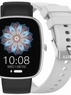 Dámské chytré hodinky GRAVITY GT18-5 Black Silicone Strap + Grey Strap