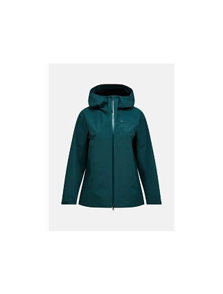 Dámská bunda PEAK PERFORMANCE W Treeline Hipe 2.5L Shell Jacket, zelená barva Dámská bunda PEAK PERFORMANCE W Treeline Hipe 2.5L Shell Jacket, zelená barva