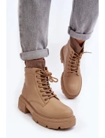 Dámské kozačky s ponožkou v hnědé barvě Rivella