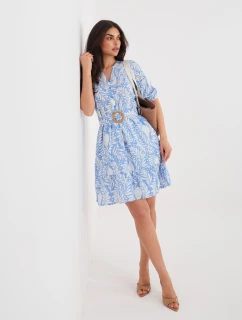 Šaty D74516M30485A světle modré